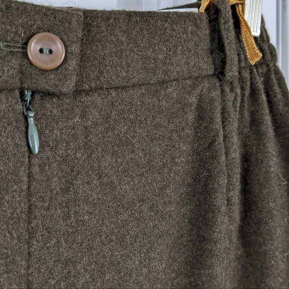 Vintage Behli Tracht wool pencil skirt dark khaki green made in austria size 44 - Picture 3 of 11